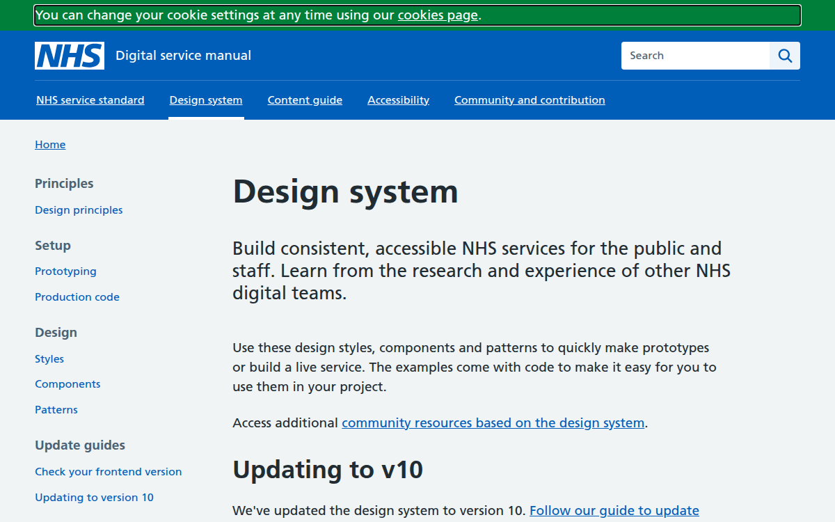NHS Design System documentation site
