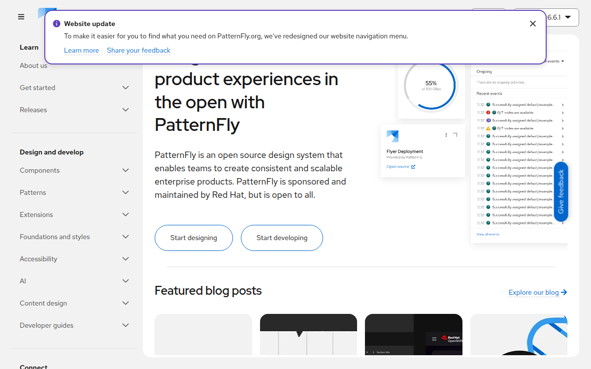 PatternFly documentation site